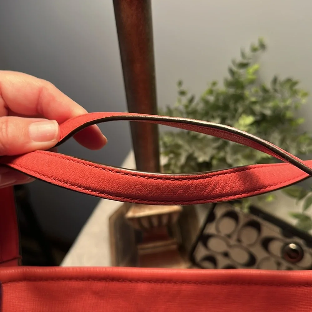 Coach Legacy Large‎ Coral Leather Crossbody for Work, Travel or Baby Bag 26353